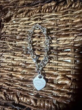 Tiffany & Co. Silver Heart Tag Charm Bracelet